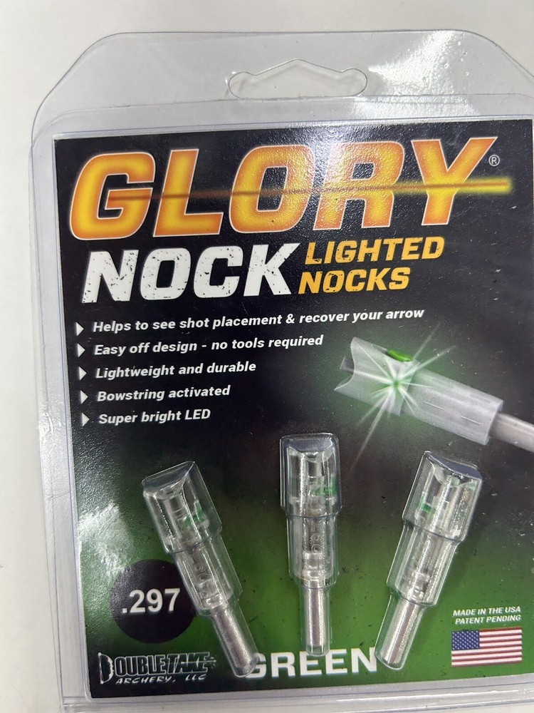 Double Take Archery Green Lighted Nocks - Bin Q-12