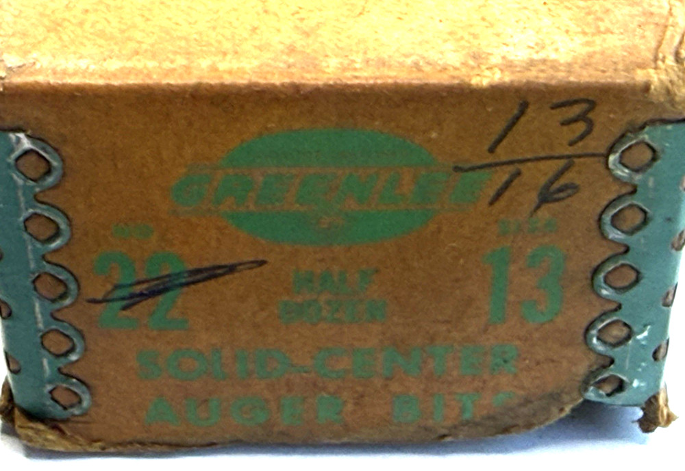 2 GREENLEE Auger Bits No.22 Size 13