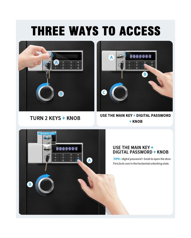 8.5 Cu Ft Super Large Fireproof Waterproof Safe Box for Office Document- HIDD...