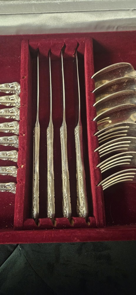 Vintage Ecko Eterna Lilliane Silverplate Korea Silverware 20pc