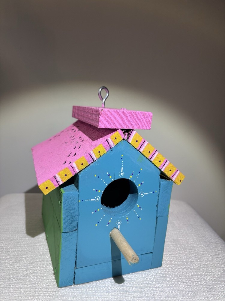 Hand Painted Birdhouse Functional And Cute