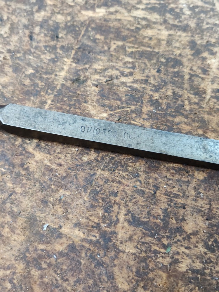 Early Ohio Tool 3/8" Socket Chisel Sq Edge Timber Frame Shipwright Timberframe