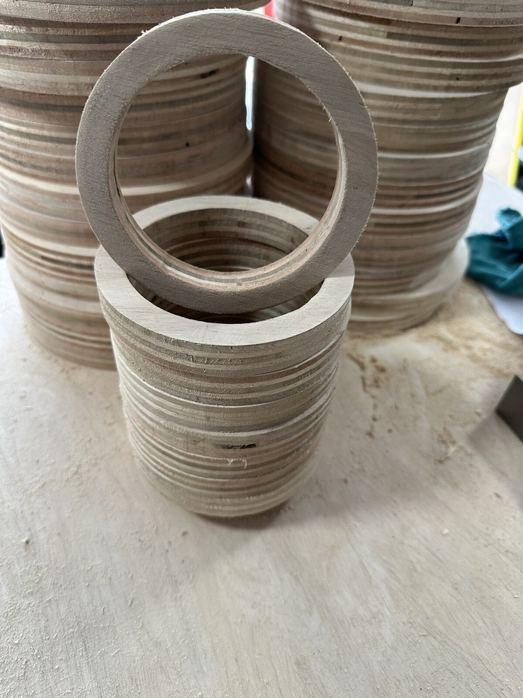 4” 100mm Custom Oak Speaker Rings Pair