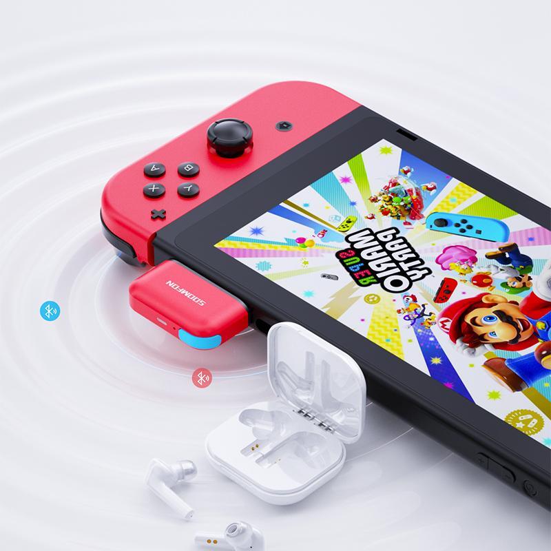 Bluetooth Transmitter Wireless Audio Adapter for Nintendo Switch Lite 3.5mm Jack