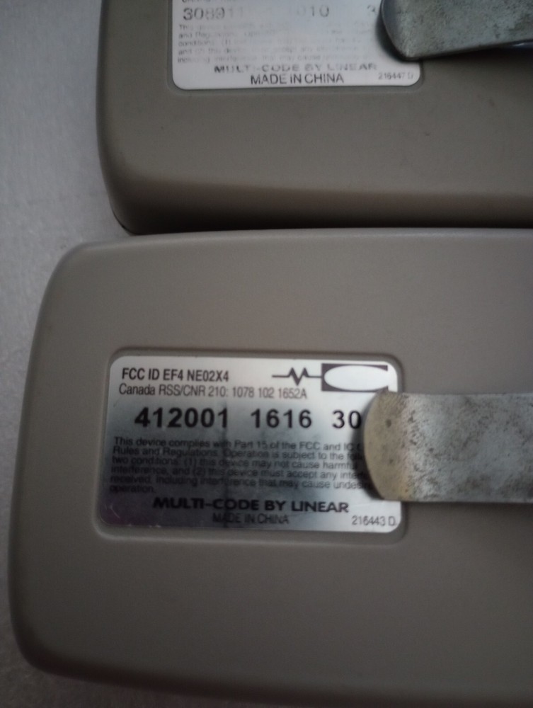 2 Multicode Garage Door Remotes