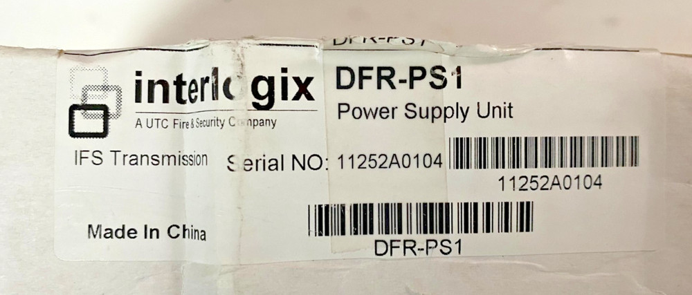 Interlogix DFR-PS1 150 Watts Max Power Supply Unit, New