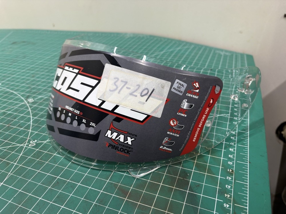 Castle 37-201 Replacement Pinlock Shield for Mugello Solid Helmets