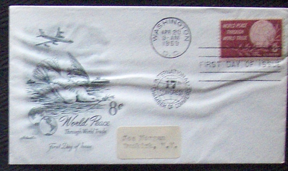 US FDC SC #1129 WORLD PEACE 1959 Artmaster.