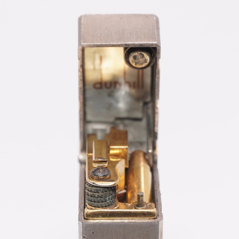 Dunhill Silver Rollagas Lighter Threes Gold Line_Ultrasonically cleaned_WORKING