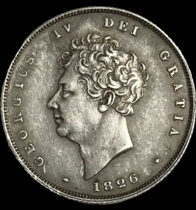 1826 Great Britain UK Shilling SILVER