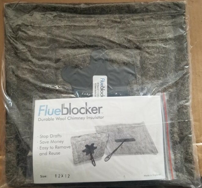 Rectangle FlueBlocker Chimney Draft Stopper, Wool Chimney Sheep