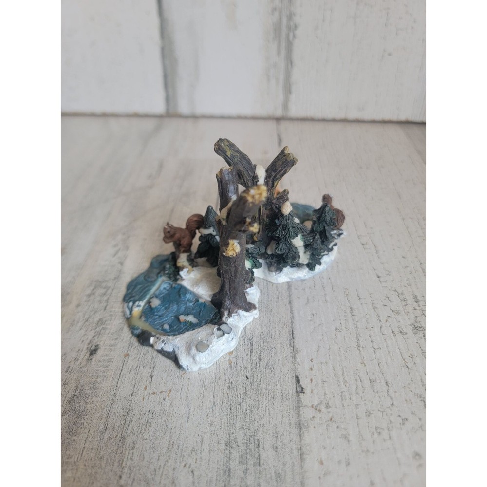 Forest deer AS IS woods scenic village accessory xmas