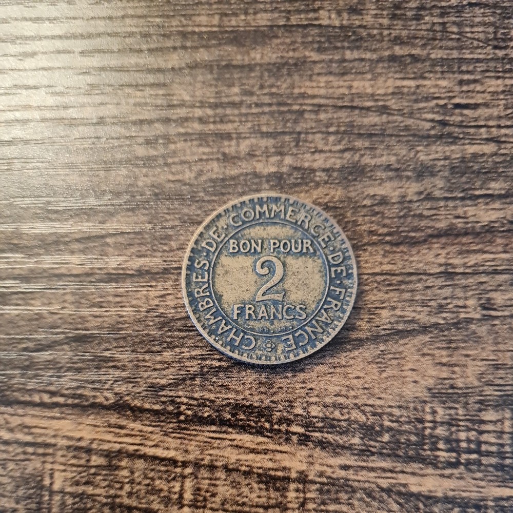 French 🇫🇷 2 Francs 1924 Vf