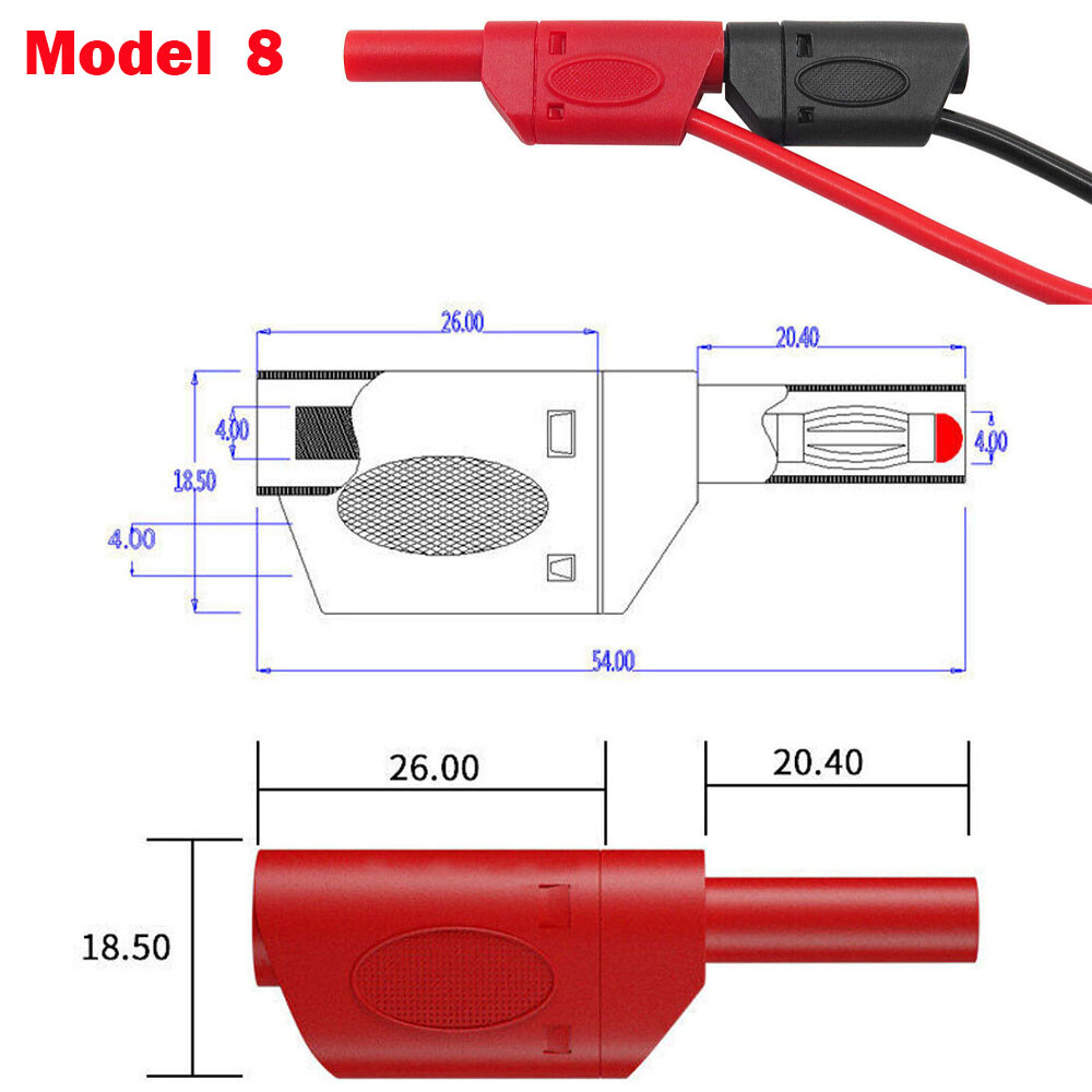 4mm 3.3FT Stackable Banana Plug Test Lead Wire Cable Alligator Clip NEW
