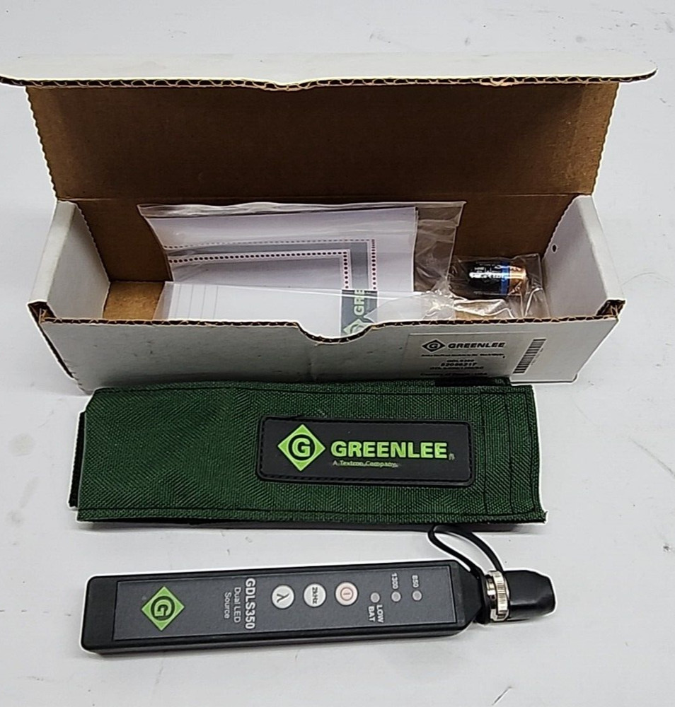 GDLS350 GREENLEE Fiber Tools Dual LED Optical Light Source