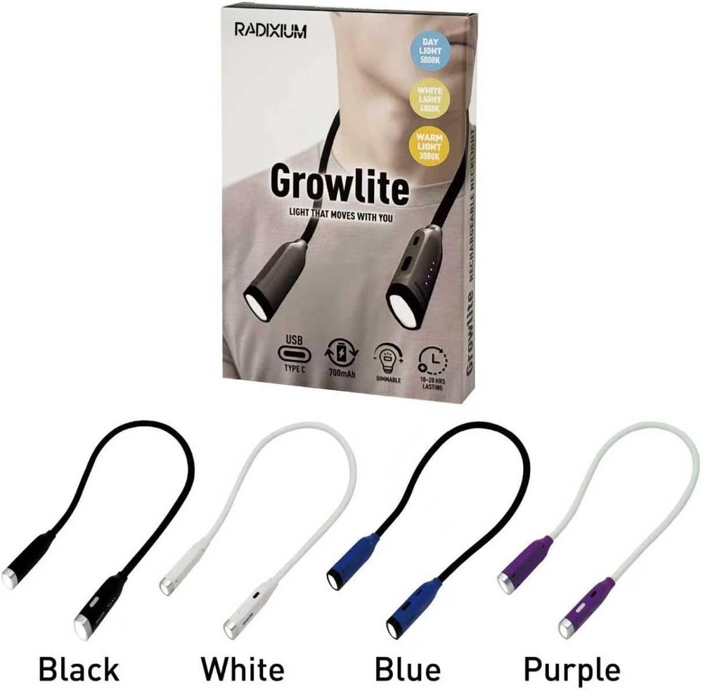 Hands-Free LED Book Light - Rechargeable & Adjustable Brightness for Everyone