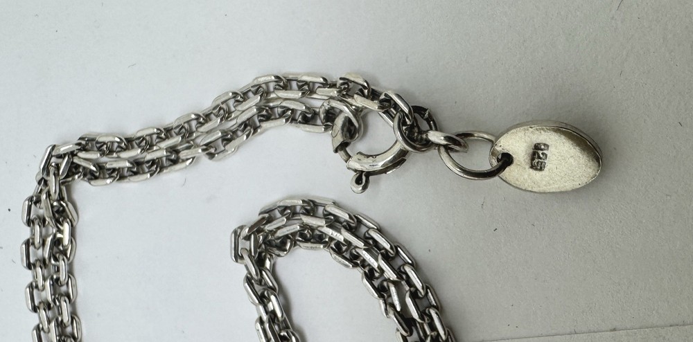 925 Sterling Silver 2mm Oxidized Angled Solid Cable Chain Necklace 5.7g - 7.7 g