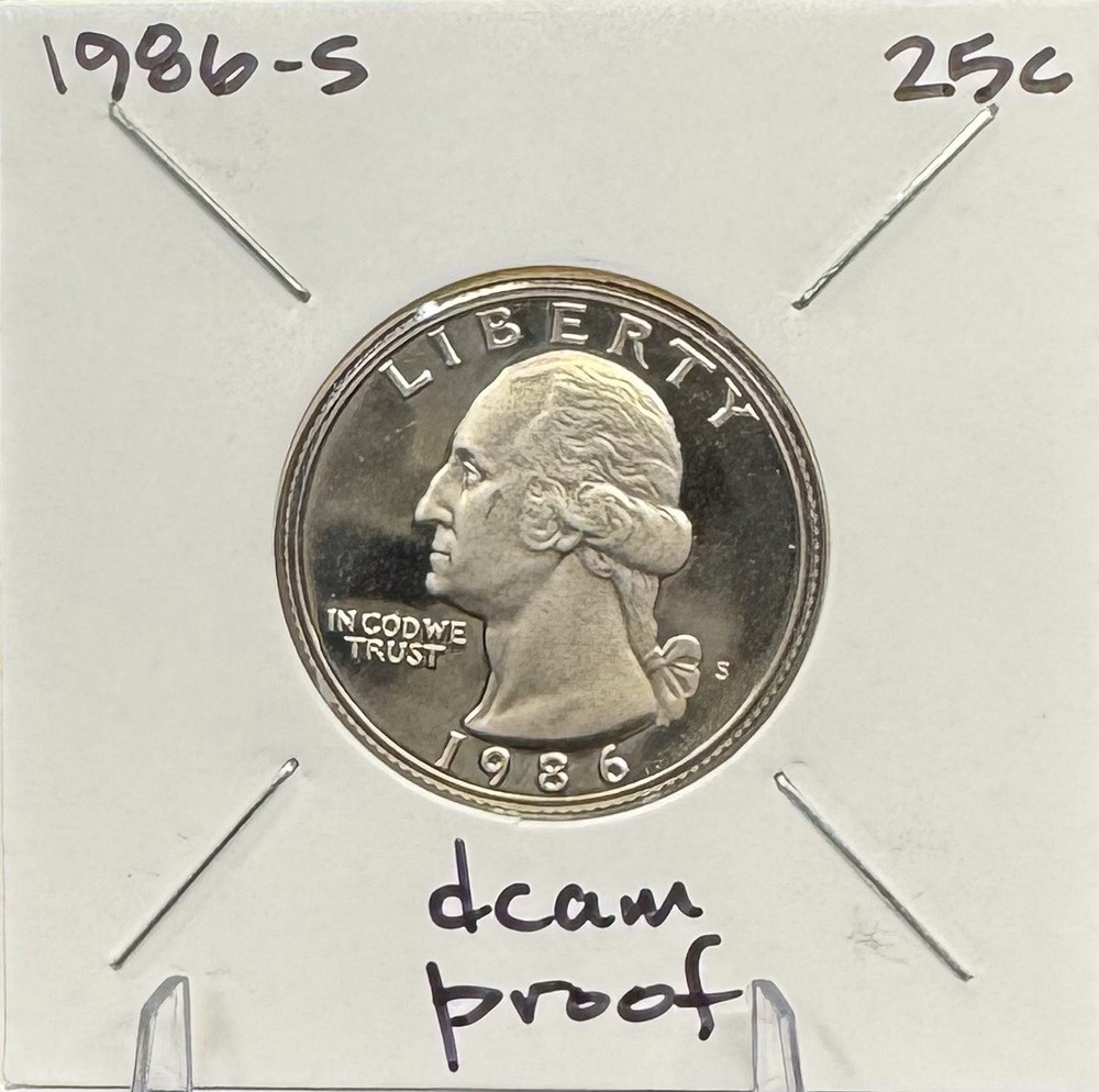 1986-S 25C (Proof) Washington Quarter