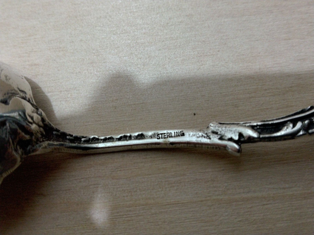 Unique Shaped Antique Silver Scoop Spoon