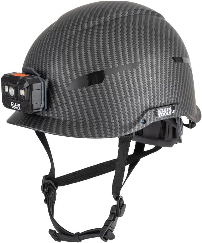 KARBN Pattern Safety Helmet with Rechargeable Lamp - Class E Protection