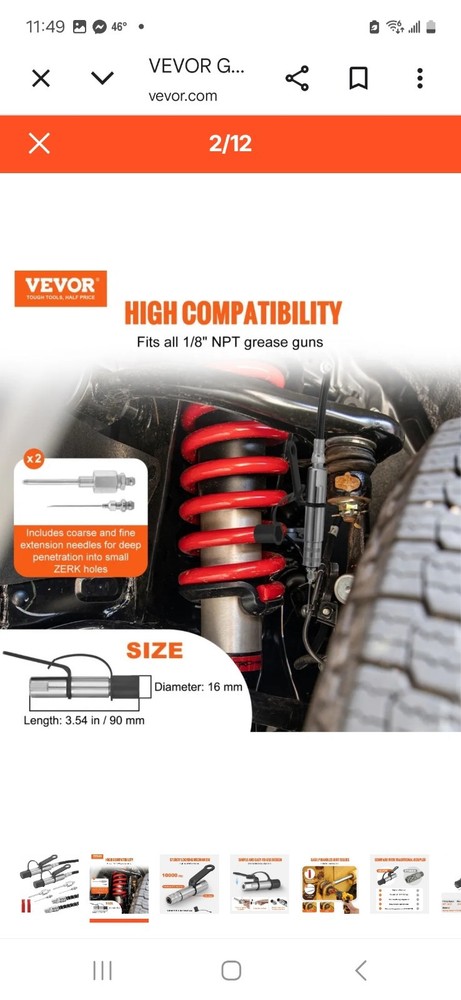 Vevor Locking Grease Coupler Th-46-7D