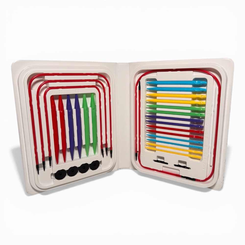 Primary Colored Denise Interchangeable Knitting Needles Kit