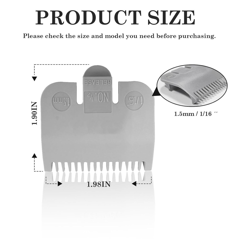 1/16" Replacement for Wahl Professional Attachment Clipper Guide Replacement Gua