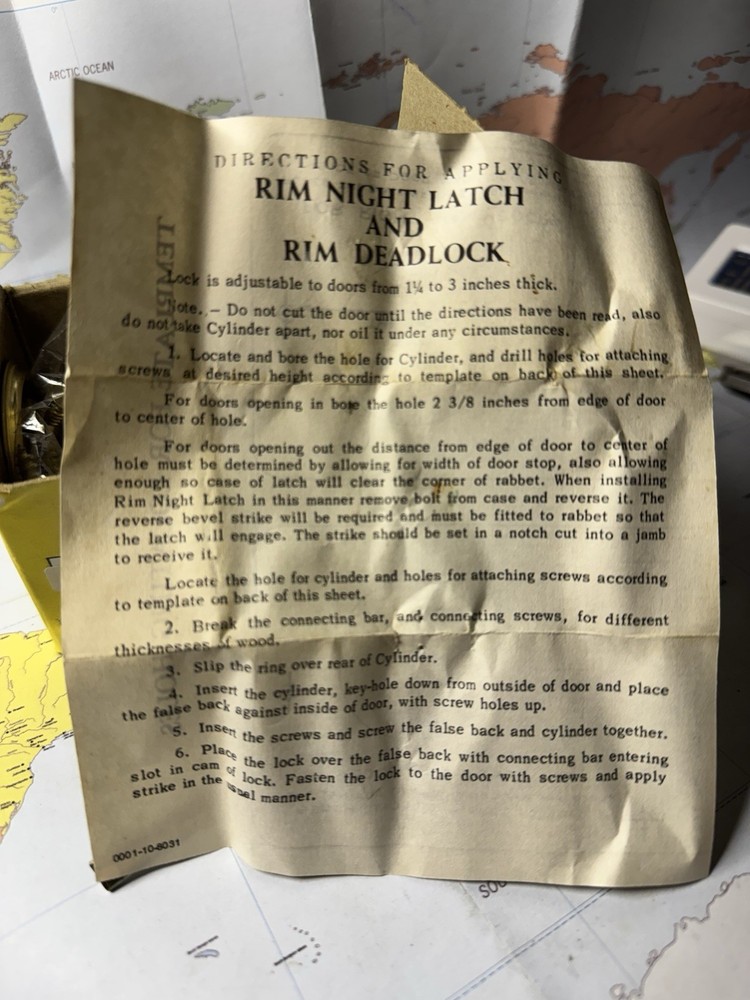 US LOCK Rim Cyclinder NightLatch