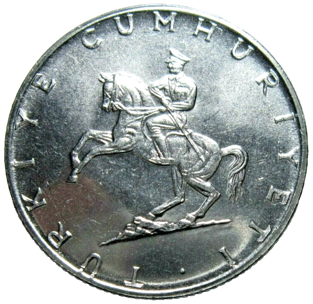 TURKEY.  5  LIRA,  1975.  UNCIRCULATED.