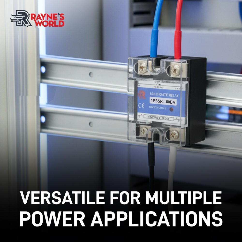 60 Amp DA Solid State Relay Module SSR-DC to AC-3-32VDC Control-24-480VAC Output