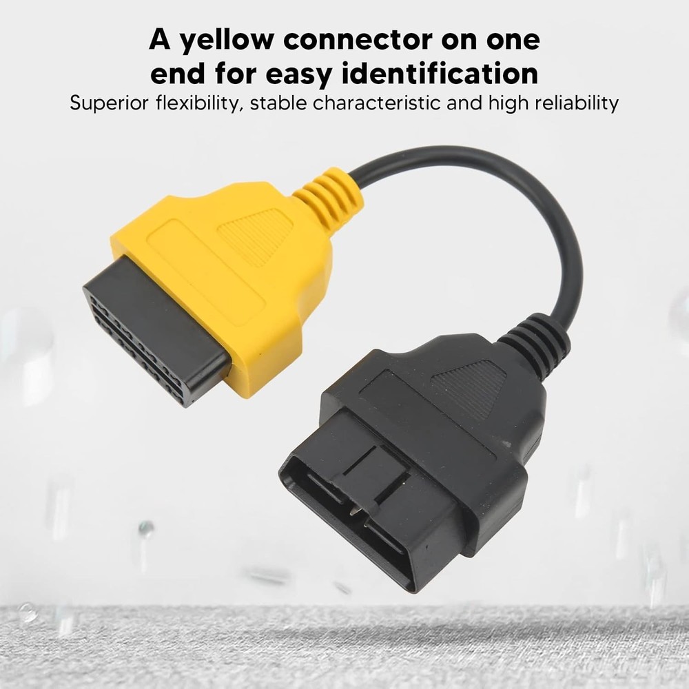 OBD2 Adapter Cable, Scan Tool Superior Flexibility CAN System yellow