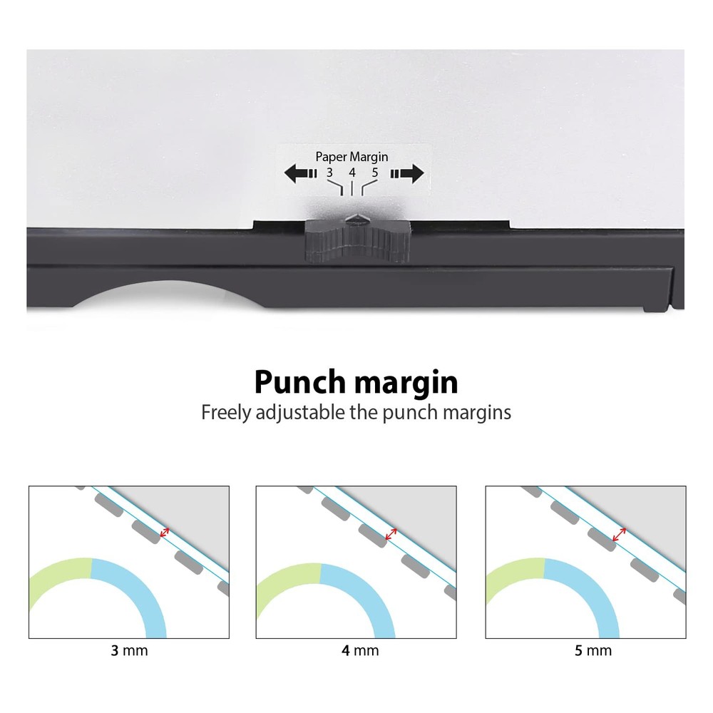 Binding Machine, 21-Hole, 450 Sheets, Comb Binding Machines with 1 Box Comb B...