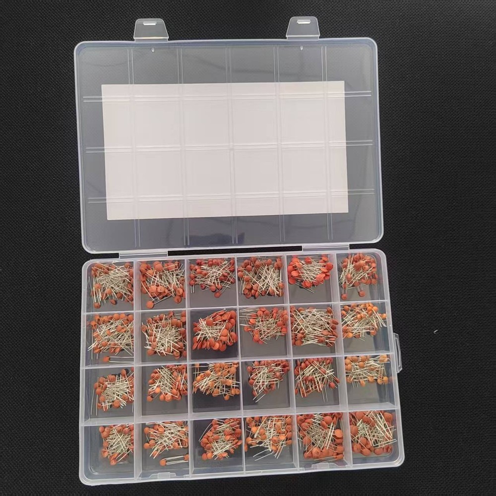960PCS 24 Values Ceramic Capacitor Assortment Kit 2pF-100nF Components Package