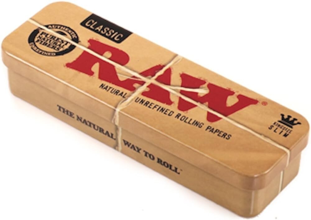 RAW Classic King Size Pre-Rolled Cones 200 Pack & Clipper Lighter & Caddy