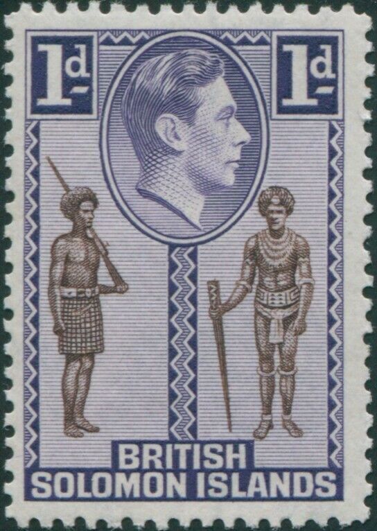 Solomon Islands 1939 SG61 1d Native Constable and Chief MLH