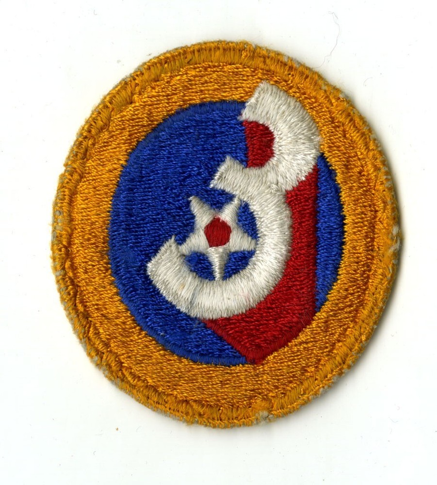 3rd Air Force Patch White Back WWII Vintage Florida Antisubmarine
