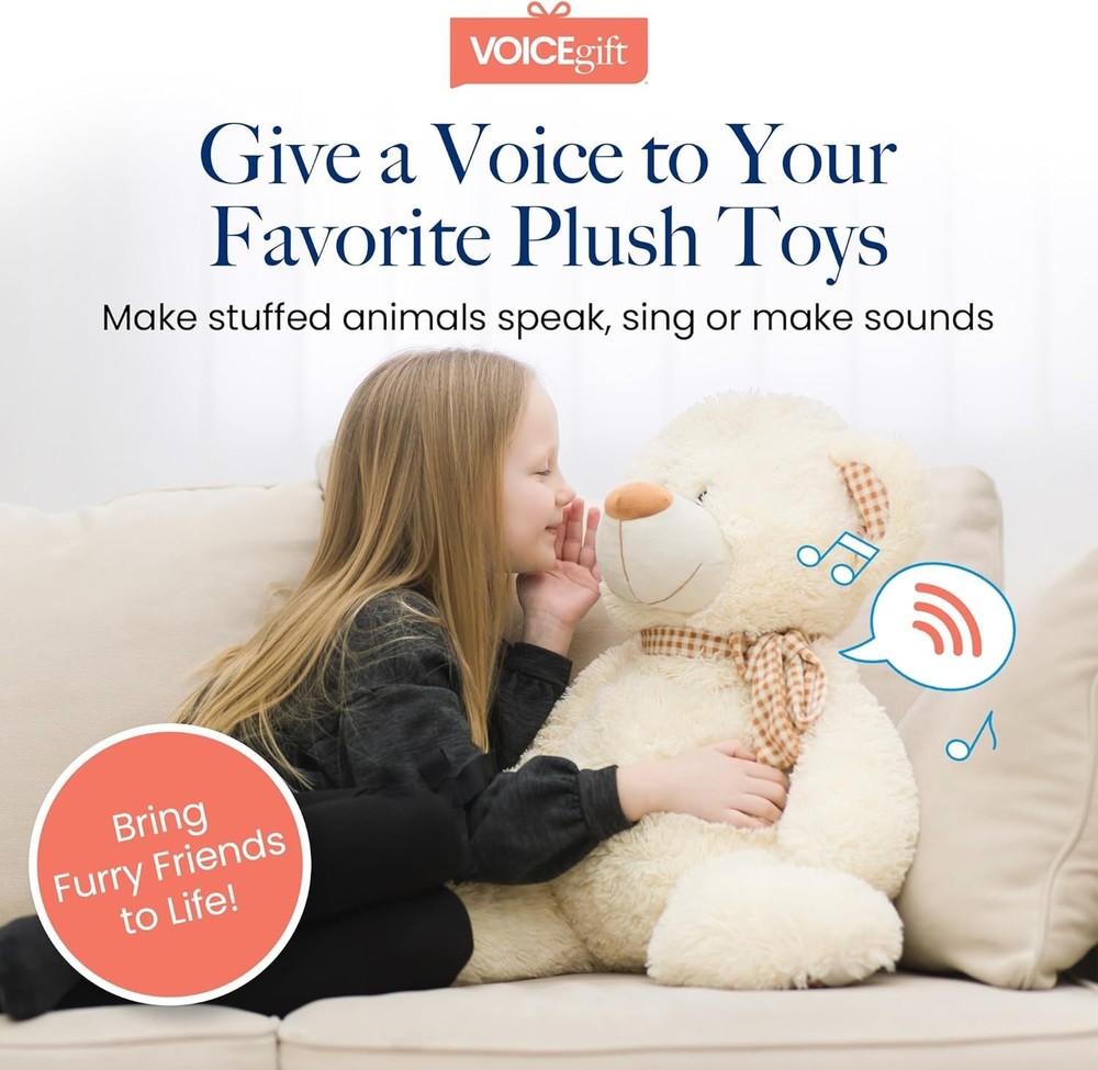 Personalized 60-Second Plush Toy Voice Recorder - Ideal for DIY Projects
