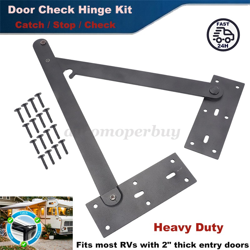 Upgrade For RV Door Check Hinge - Door Catch Stop with 2" Thick Entry Doors