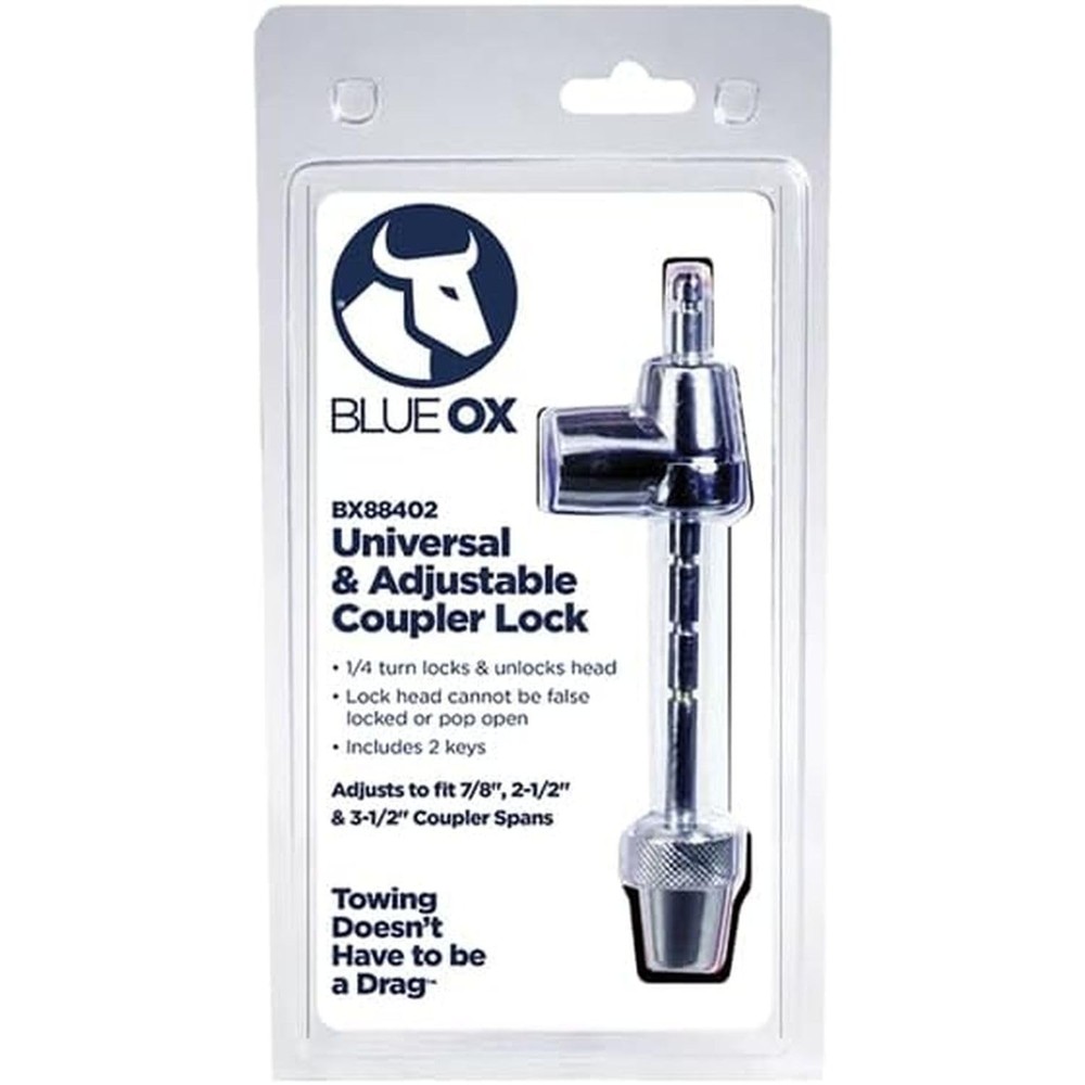 Blue Ox BX88402 Trailer Hitch Coupler Lock