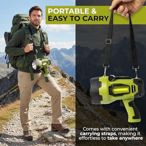 Camping Lantern Rechargeable - Led Spotlight Flashlight 90,000LM With