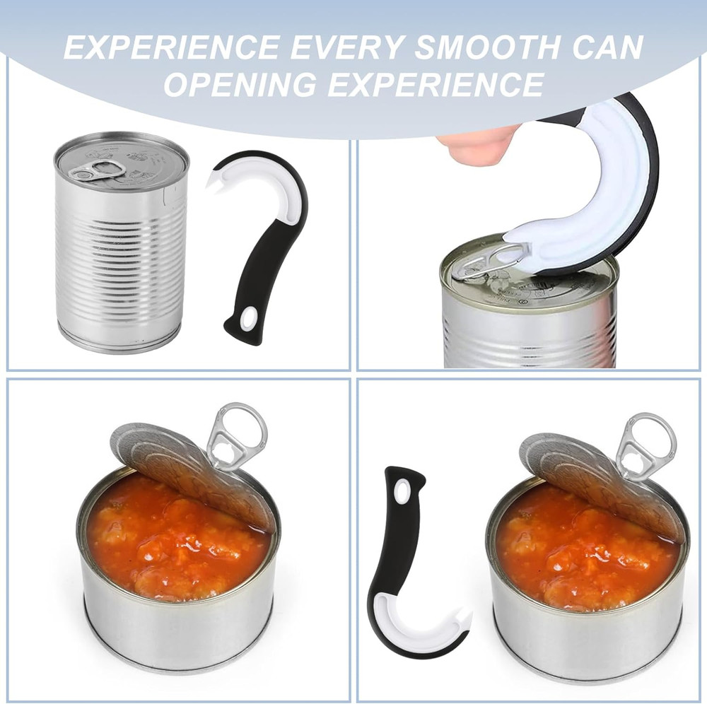 Pull Tab Can Opener Ergonomic Pop Top Can Opener Tool J Shape Handy Ring Pull Op
