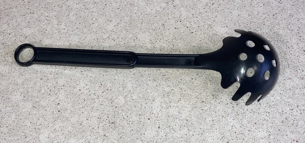 Farberware 11.5 Inch Black Plastic Pasta Fork With Straining Holes