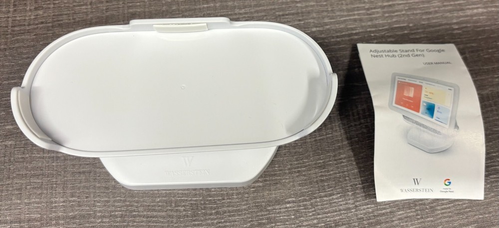 Wasserstein Adjustable Stand for Google Nest Hub (2nd Gen) - White