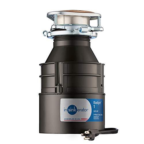 InSinkErator Garbage Disposal with Cord, Badger 1, 1/3 HP Continuous Feed