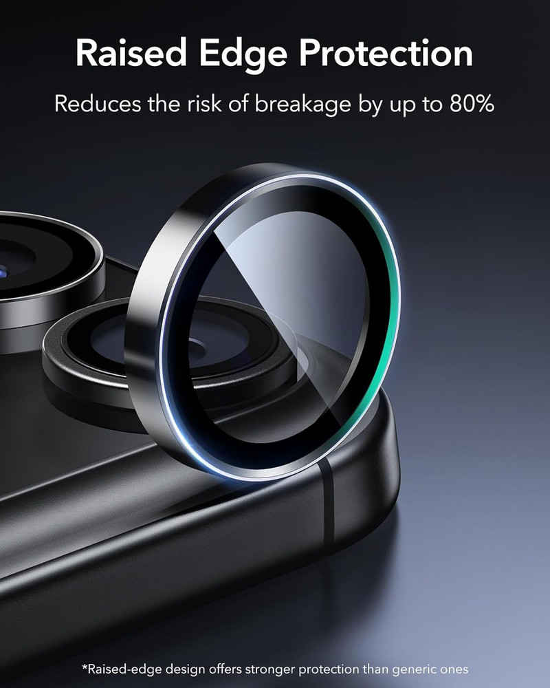 ESR Camera Lens Protector for Iphone 17 Pro Max/17 Pro 1 Pack Black