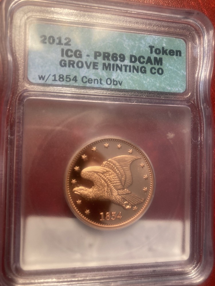 Commemorative 1854 Flying Eagle Grove Minting 2011 PR 69. Lot# 291