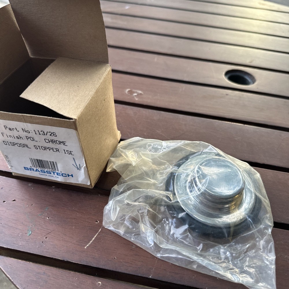 Brasstech 113/26  Garbage Disposal Stopper, Polished Chrome