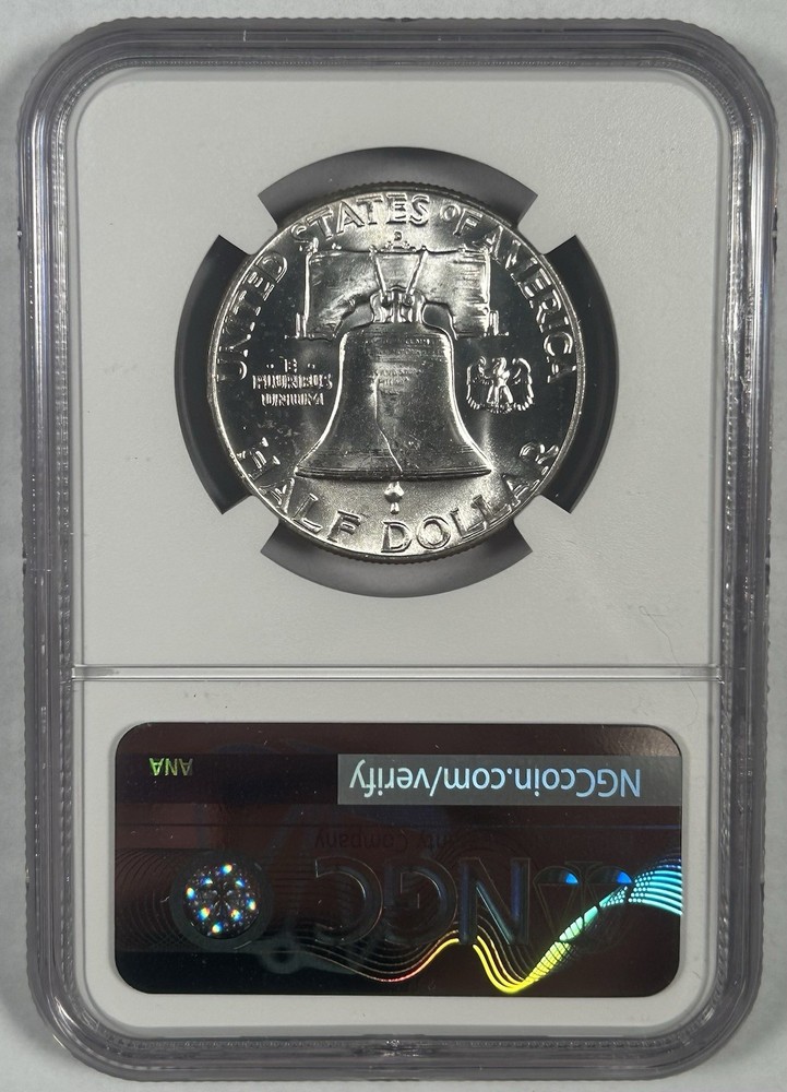 1961 D Franklin Half Dollar Coin NGC MS 63