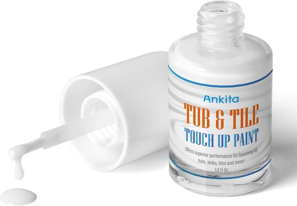 High-Gloss Quick-Dry Tub & Tile Paint - Waterproof Touch-Up Solution (1 Fl Oz)