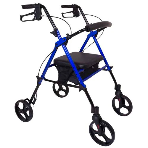 Rollator Aluminum Adjustable Height Blue